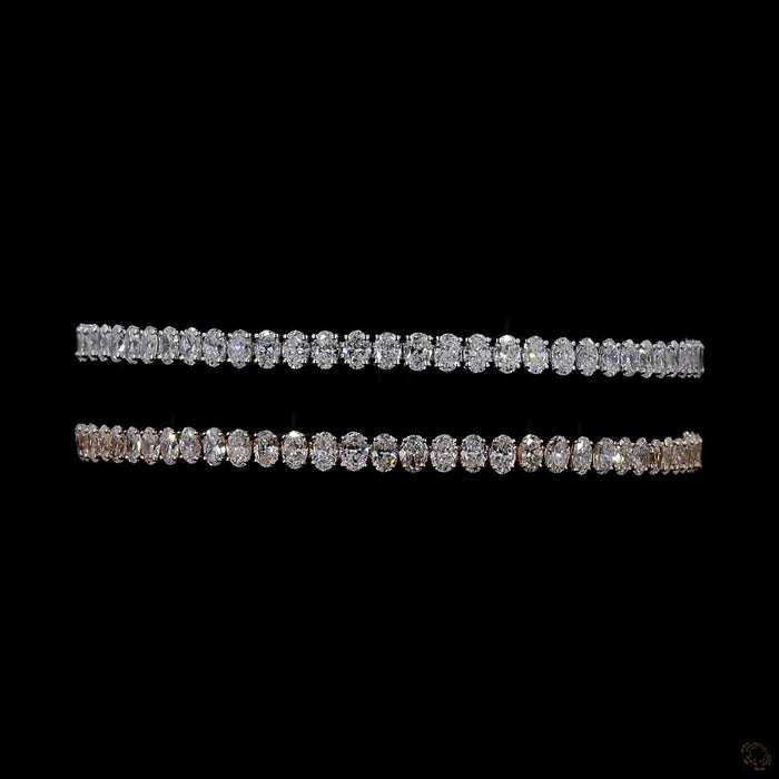 Oval Lab Grown Diamond Tennis Bracelets