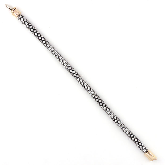 Multi-Row Round Lab Diamond Tennis Bracelet