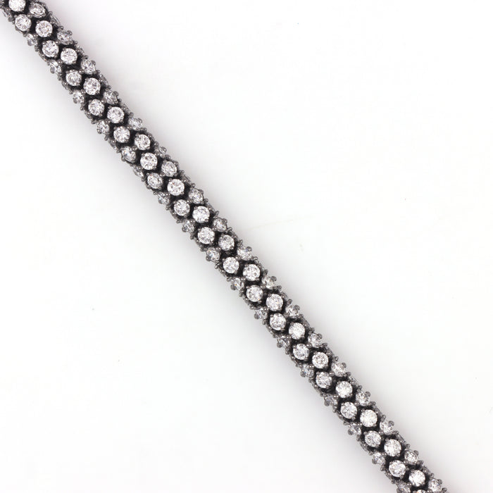 Multi-Row Round Lab Diamond Tennis Bracelet