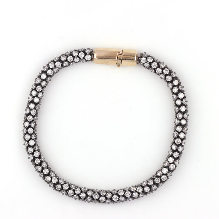 Multi-Row Round Lab Diamond Tennis Bracelet