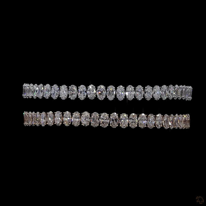 Oval Lab Grown Diamond Tennis Bracelets