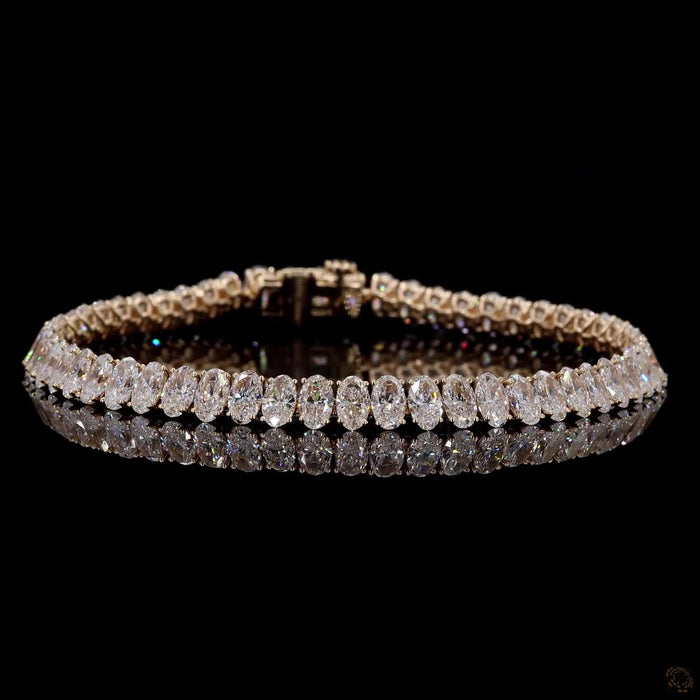 Oval Lab Grown Diamond Tennis Bracelets